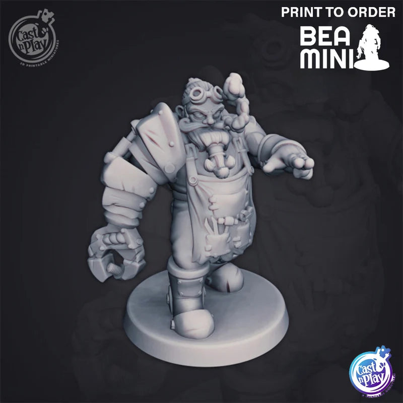 Dwarven Engineer | BeaMini Print to Order Miniature