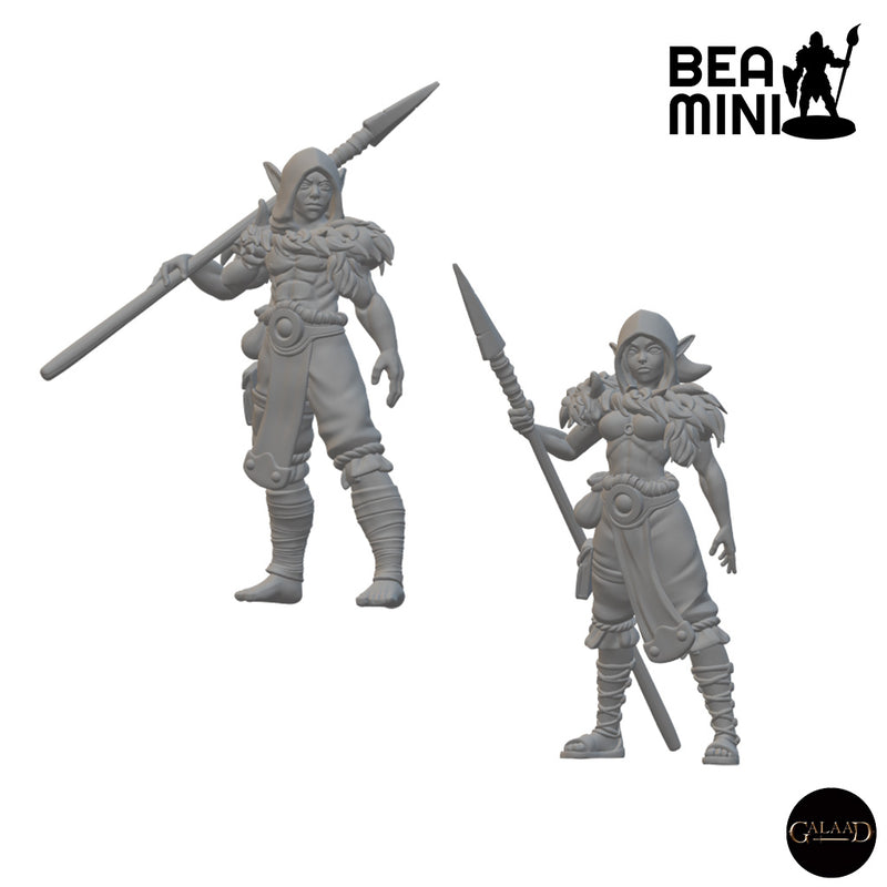 Elf Rangers (Wave 2) | BeaMini Unpainted RPG Miniatures