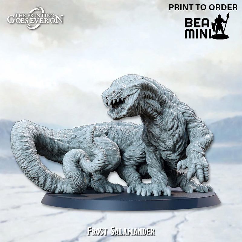 Frost Salamander | BeaMini Print to Order Miniatures