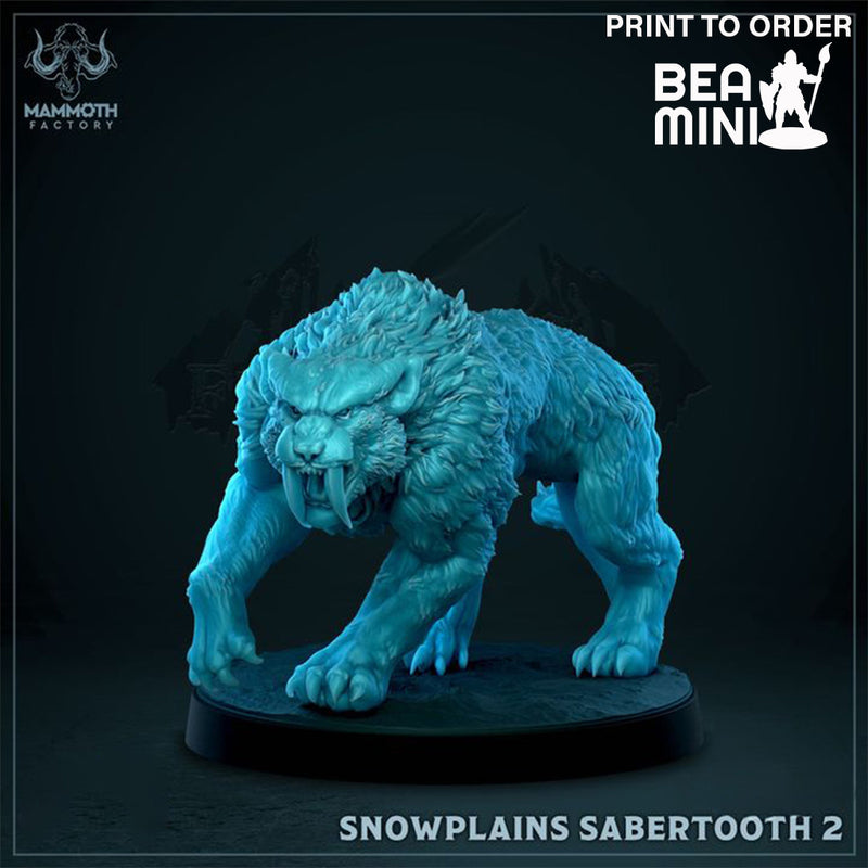 Snowplains Sabertooth 2 | BeaMini Print to Order Miniatures