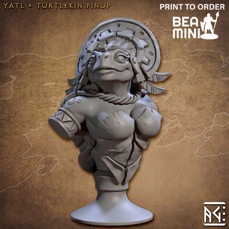 Pinup Bust: Yatl – Jadeshell Beauty | BeaMini Print to Order Miniatures