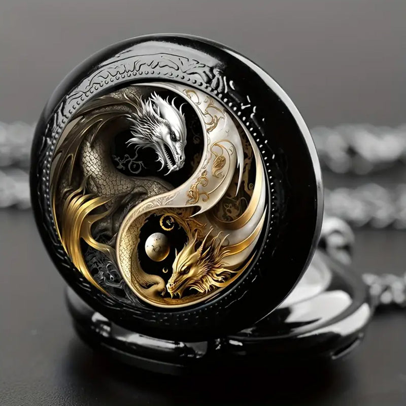 Gold Dragon Pocket Watch