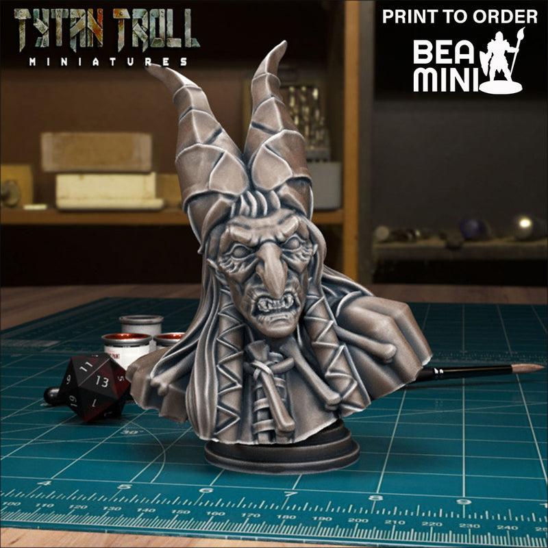 Curse of Strahd - Babalysaga Bust | BeaMini Print to Order Miniatures