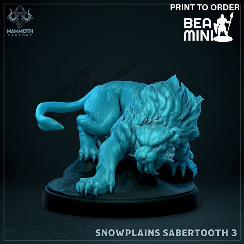 Snowplains Sabertooth 3 | BeaMini Print to Order Miniatures