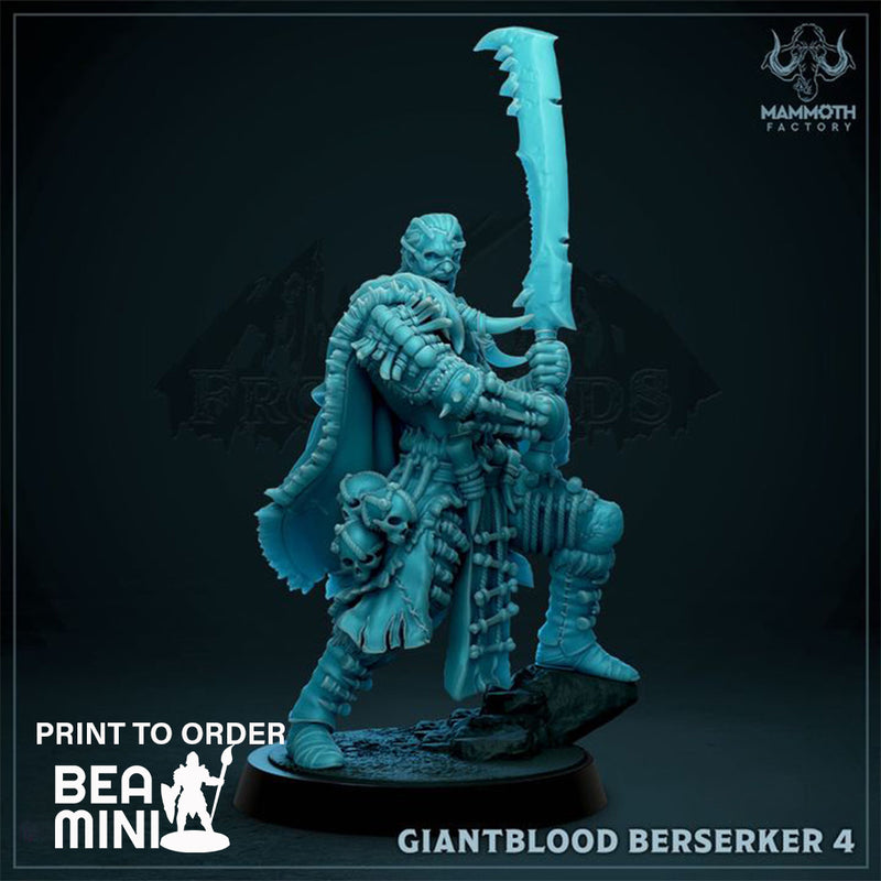 Giantblood Berserker 4 | BeaMini Print to Order Miniatures