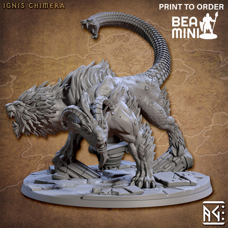 Ignis Chimera | BeaMini Print to Order Miniatures