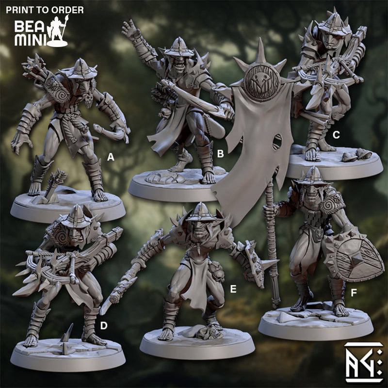 Faldorn Hobgoblin Soldiers | BeaMini Print to Order Miniatures