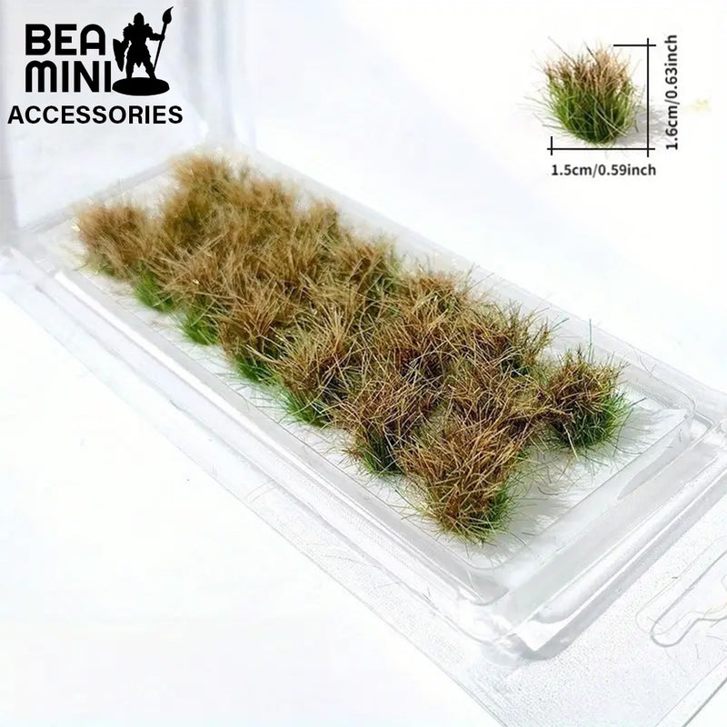 Bea Mini Basing Tufts - Artificial Grass Clusters 20 Tuft Pack (Brown)