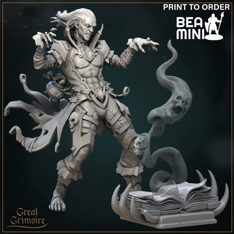 Darius, the Necromancer | BeaMini Print to Order Miniatures