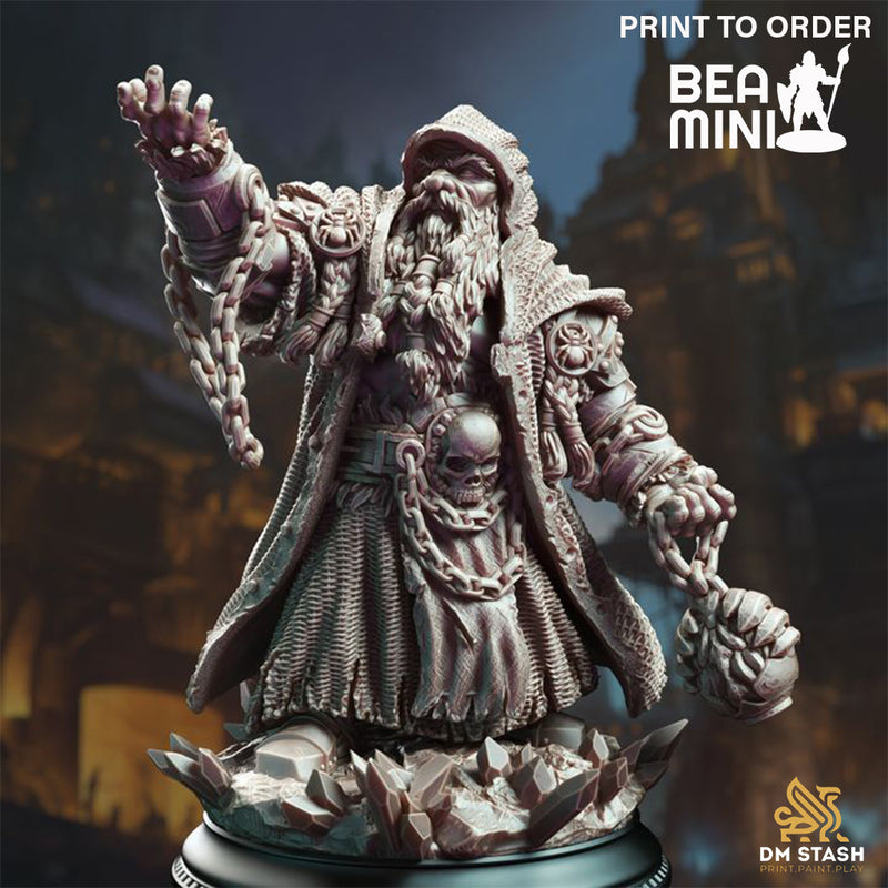 Dark Dwarf Rune Sorcerer - Dorgrid Darnane | BeaMini Print to Order Miniatures