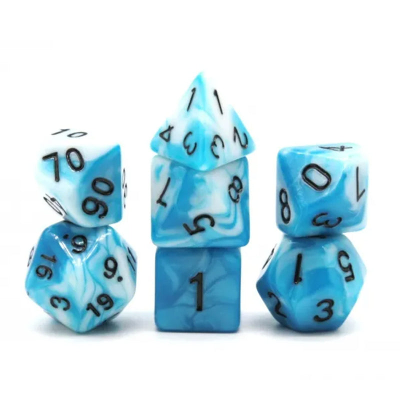 Cloudshift - 7 Piece Polyhedral Dice Set + Dice Bag