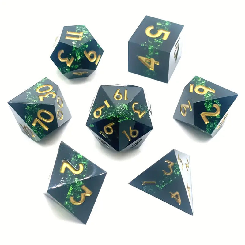 Terra Nova - Handcrafted Sharp Edge Dice Set & Dice Case