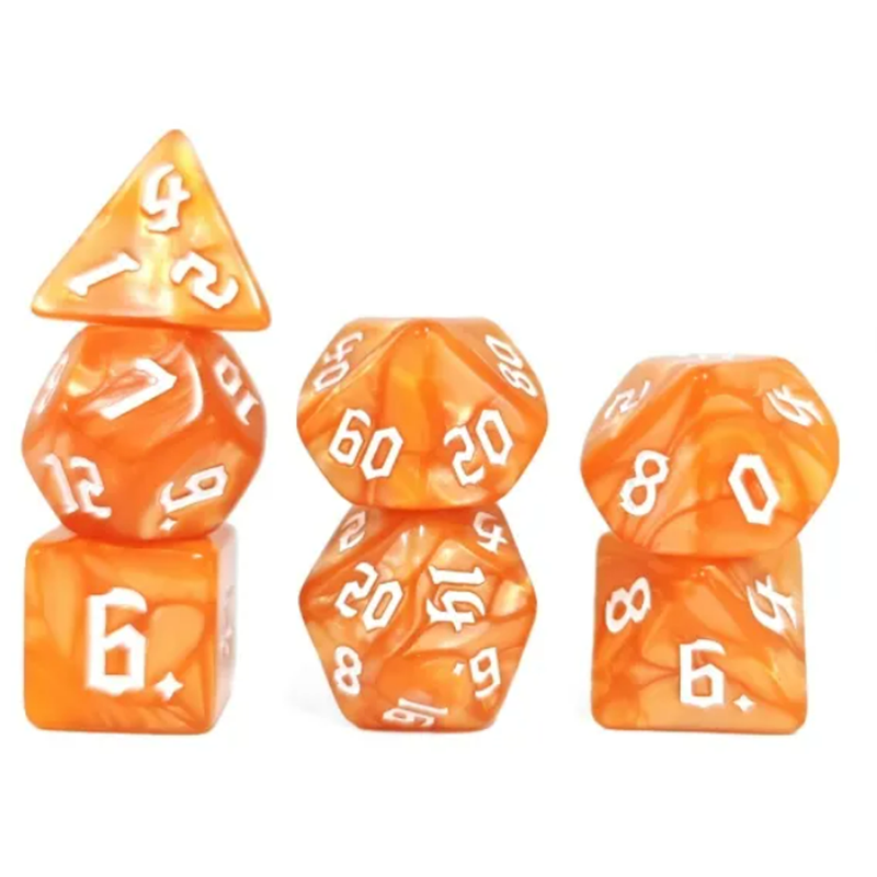 Hephaistos - 7 Piece Polyhedral Dice Set + Dice Bag