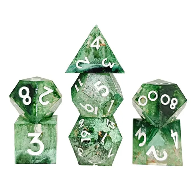 Blessing of the Bayou - Handcrafted Sharp Edge Dice Set & Dice Case