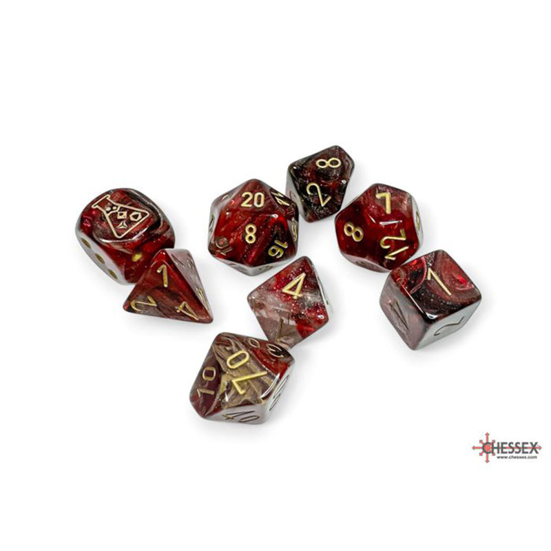 Chessex Lab Dice - Borealis Cosmos/Gold  8 Piece Polyhedral Dice Set (CHX 30064)