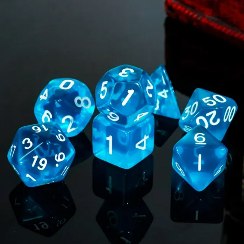 Cantrip - 7 Piece Polyhedral Dice Set + Dice Bag