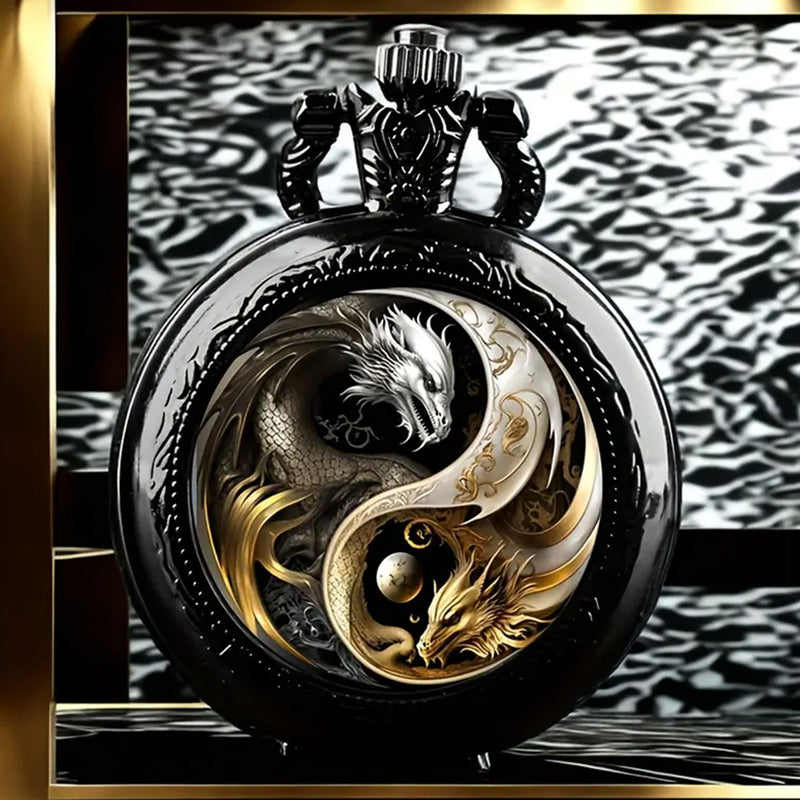 Gold Dragon Pocket Watch