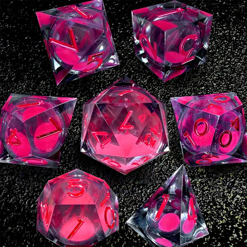 Pink Planet - Liquid Core Dice Set