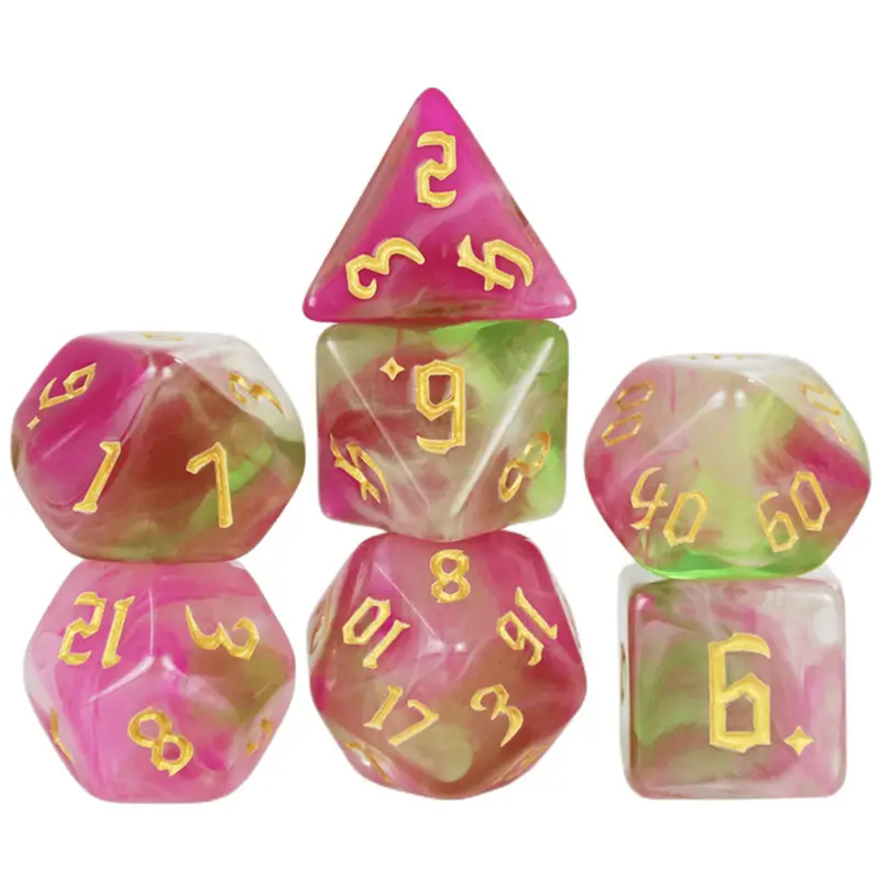 Forever Dreams - 7 Piece Polyhedral Dice Set + Dice Bag