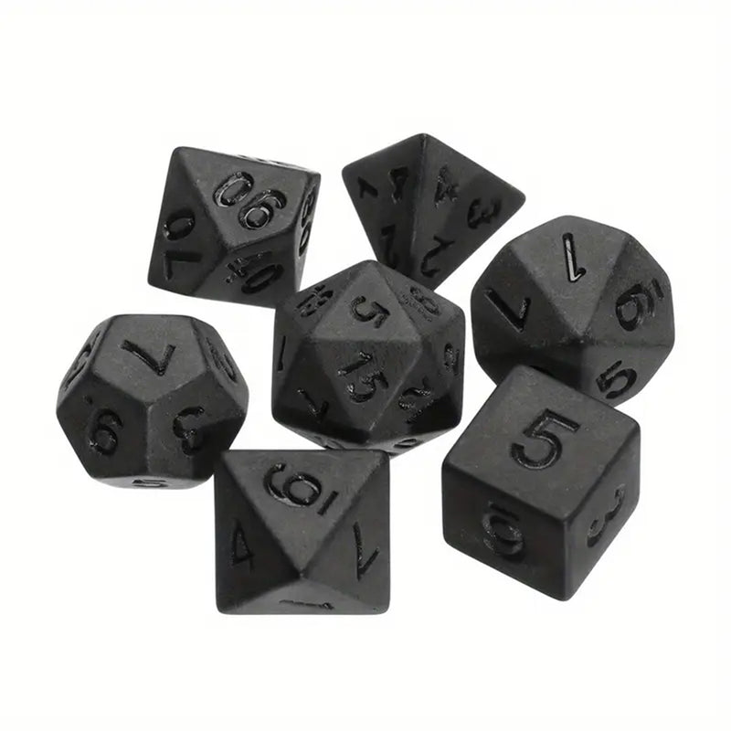 Film Noir - 7 Piece Polyhedral Dice Set + Dice Bag