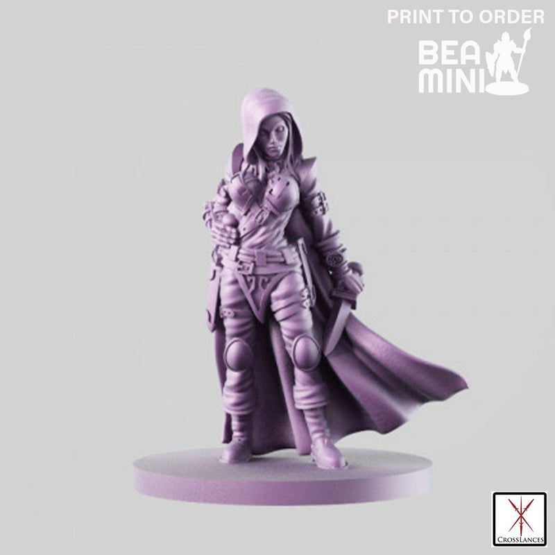 Human Female Rogue | BeaMini Print to Order Miniatures