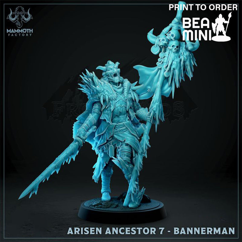 Arisen Ancestors Bannerman | BeaMini Print to Order Miniatures