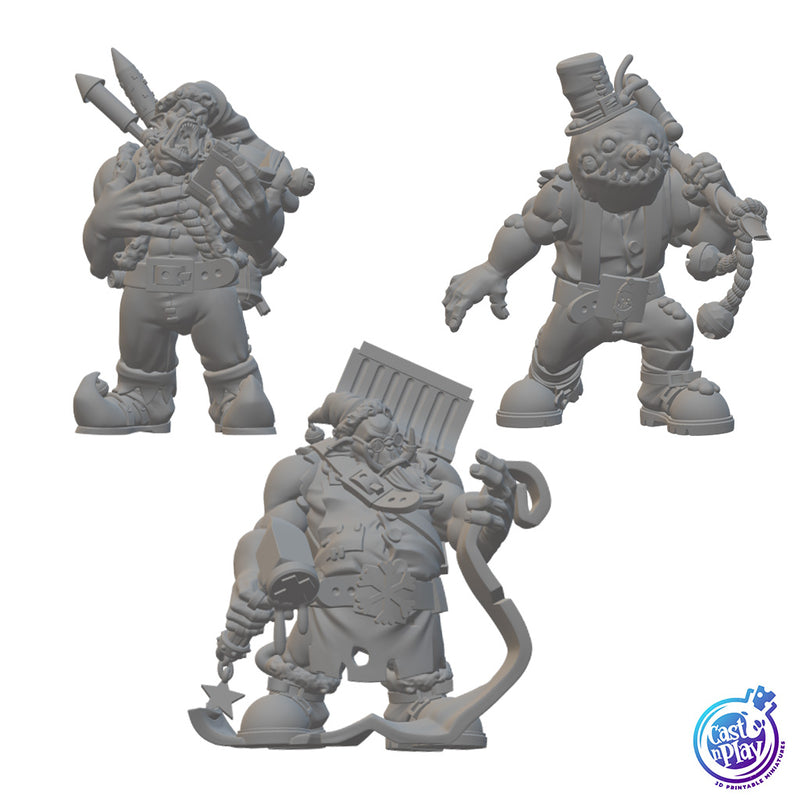 Holiday Horde Orc Delivery Service | BeaMini Unpainted RPG Miniatures