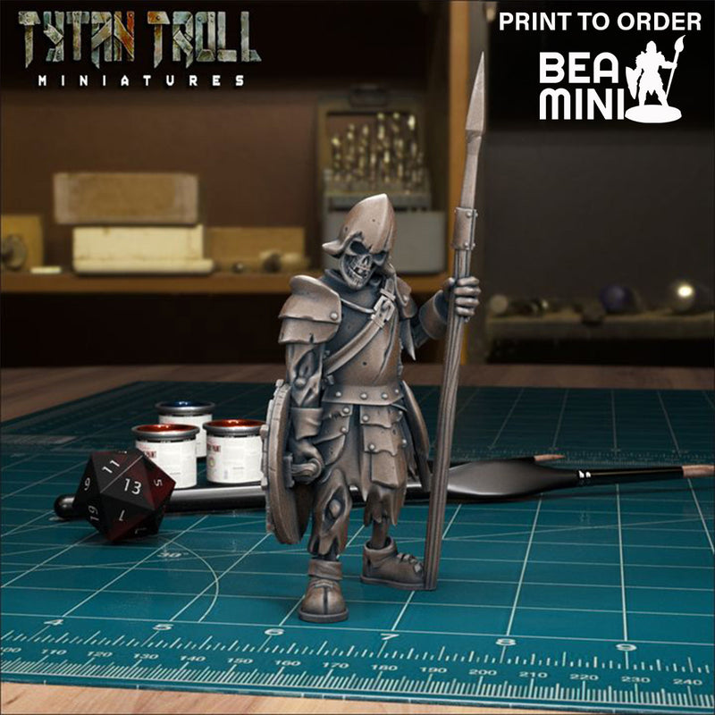 Skeleton Warrior | BeaMini Print to Order Miniatures