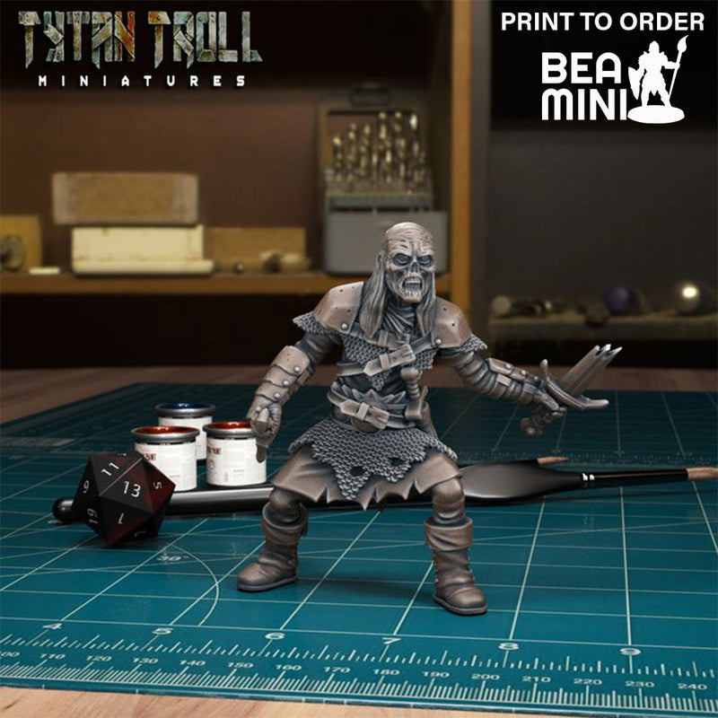 Undead Warrior | BeaMini Print to Order Miniatures