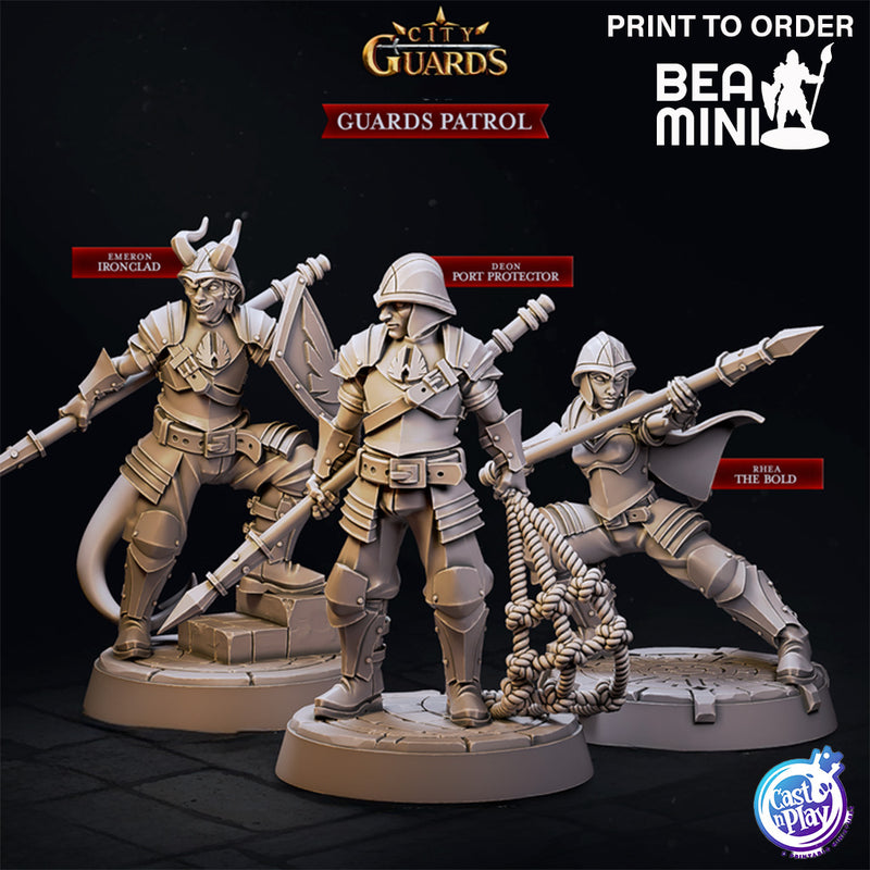 City Guard Patrol | BeaMini Print to Order Miniatures