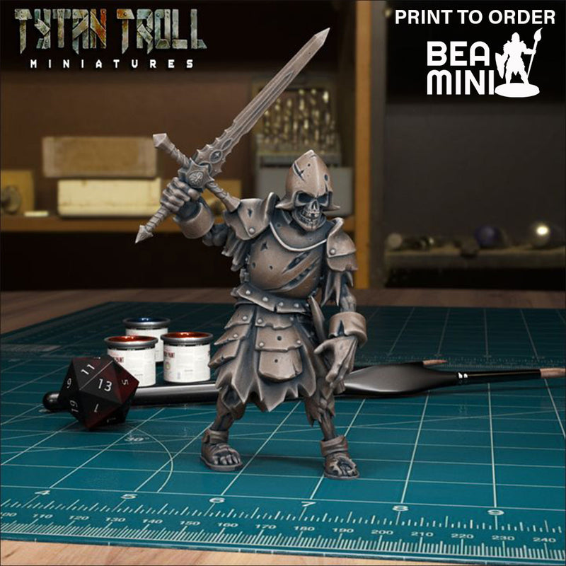 Skeleton Warrior | BeaMini Print to Order Miniatures