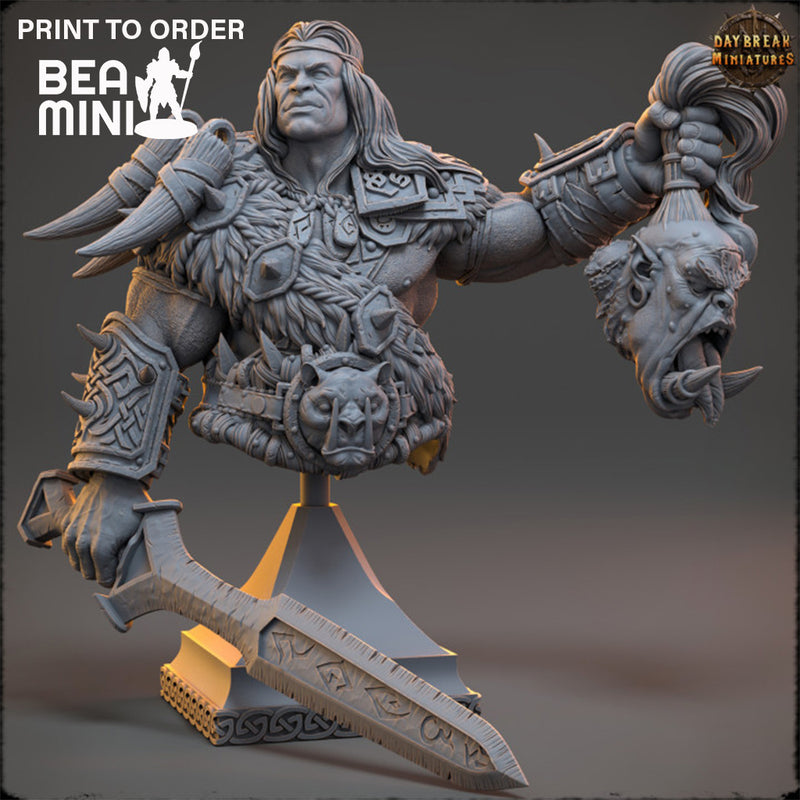 Silas of the Eastern Peaks - Bust | BeaMini Print to Order Miniatures