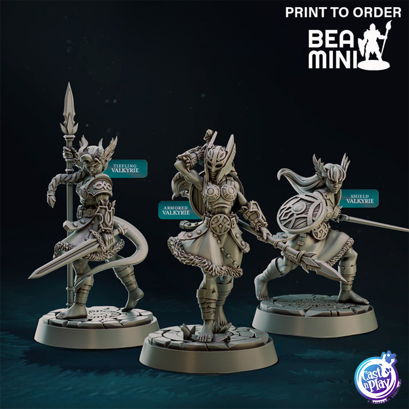 Valkyries | BeaMini Print to Order Miniatures