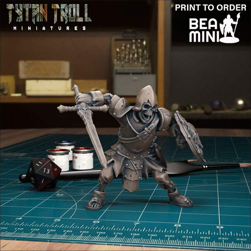 Skeleton Warrior | BeaMini Print to Order Miniatures