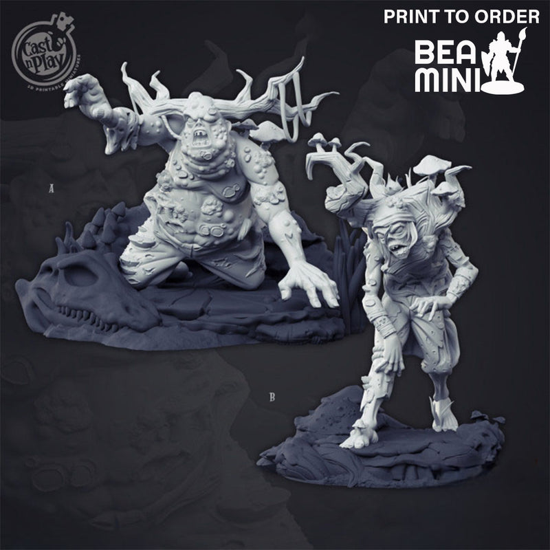 Swamp Zombie | BeaMini Print to Order Miniatures