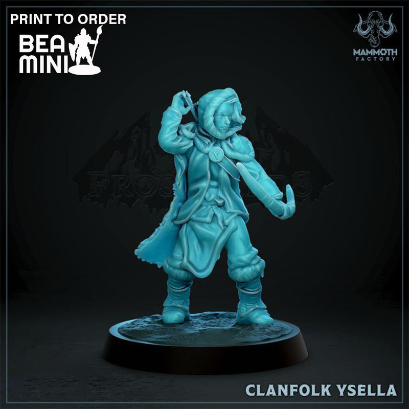 Ysellav, Barbarian Clanfolk | BeaMini Print to Order Miniatures