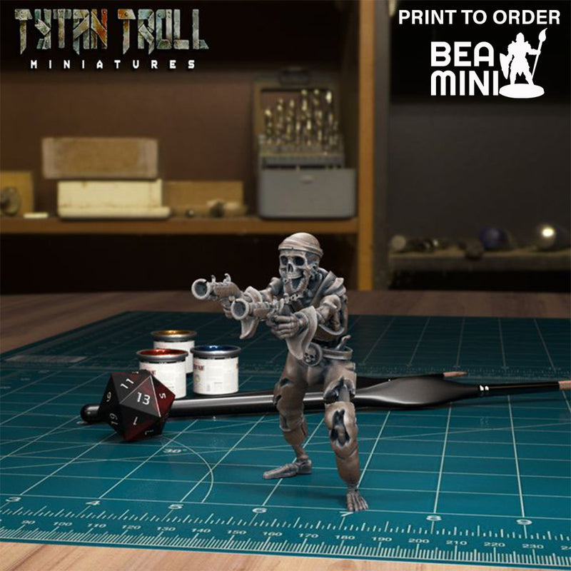 Skeleton Pirate 05  | BeaMini Print to Order Miniatures