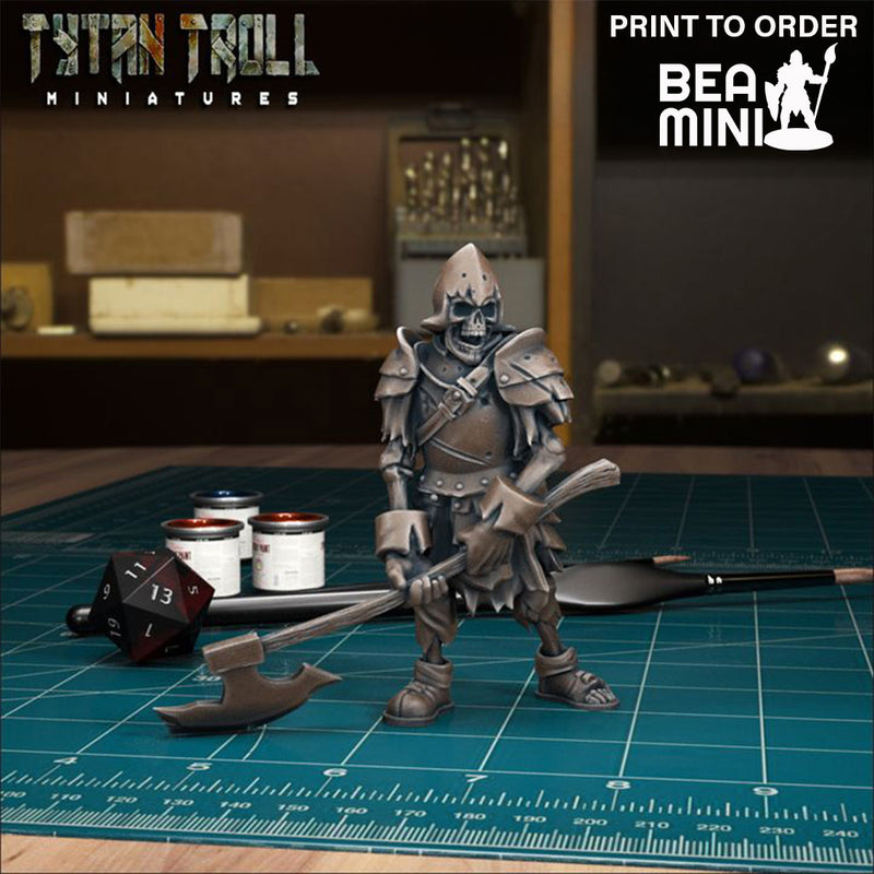 Skeleton Warrior | BeaMini Print to Order Miniatures