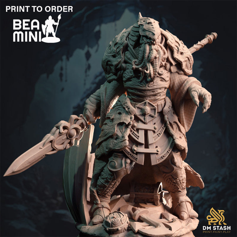 Deep Sea Aberration Guard - Ahznagol | BeaMini Print to Order Miniatures