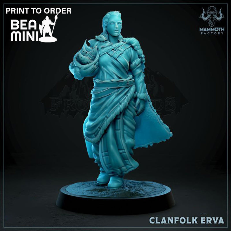 Erva, Barbarian Clanfolk | BeaMini Print to Order Miniatures