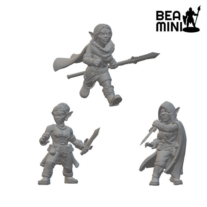 Goblin Rogues | BeaMini Unpainted RPG Miniatures