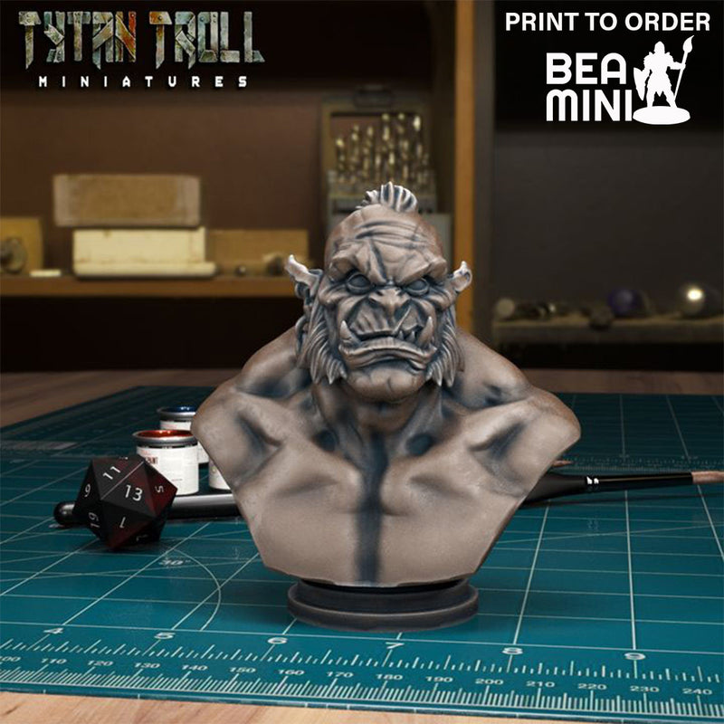 Orc Bust | BeaMini Print to Order Miniatures