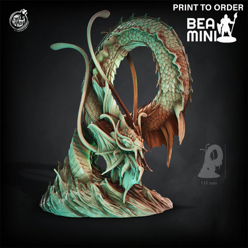 Kepesk (Ancient Sea Dragon) | BeaMini Print to Order Miniatures