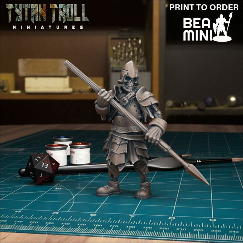 Skeleton Warrior | BeaMini Print to Order Miniatures