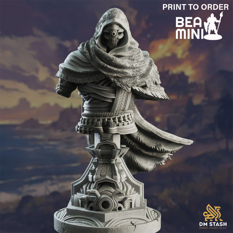 Warforged Gunslinger - Big Iron Bust | BeaMini Print to Order Miniatures