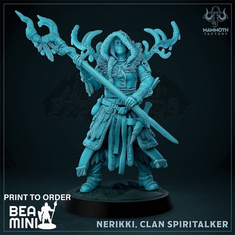 Neirikki, Clan Spirit-Talker | BeaMini Print to Order Miniatures