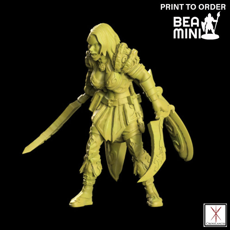 Wood Elf Fighter | BeaMini Print to Order Miniatures