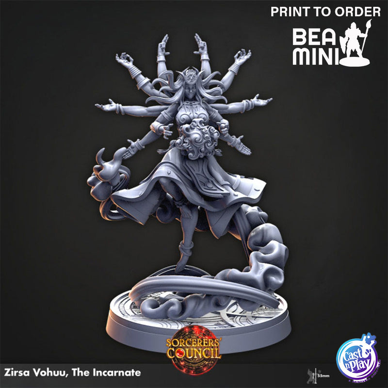 Zirsa Vohuu, The Incarnate | BeaMini Print to Order Miniatures