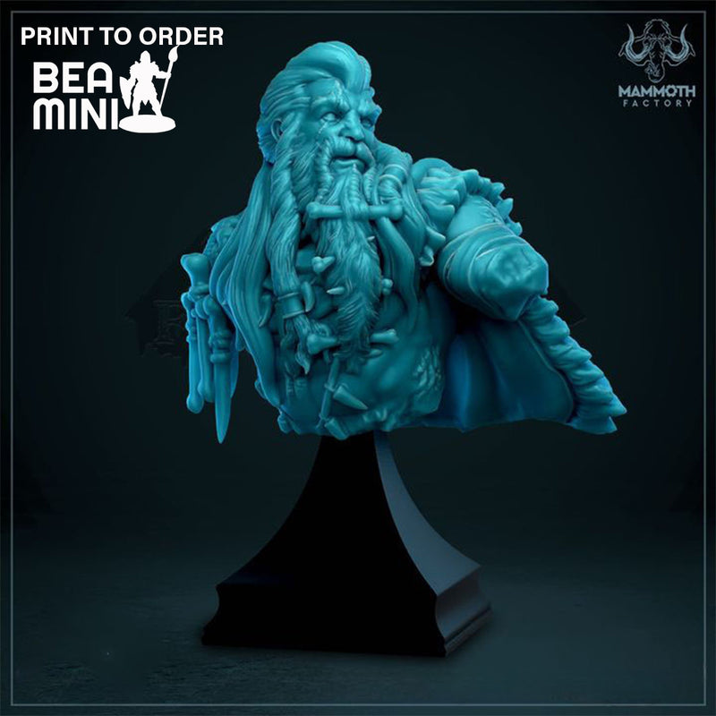 Giantblood Berserker Bust | BeaMini Print to Order Miniatures