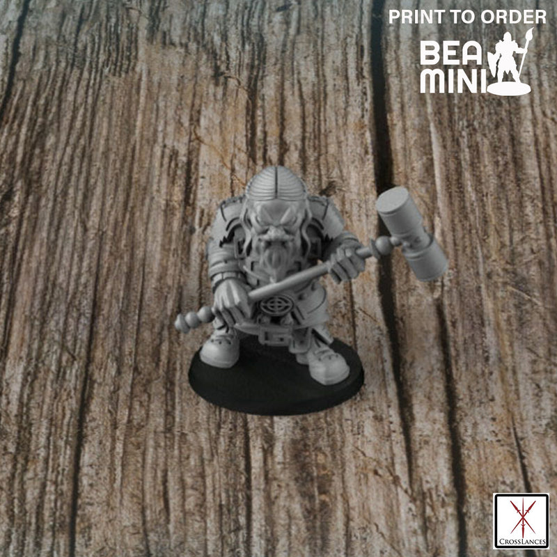 Dwarf Fighter | BeaMini Print to Order Miniatures